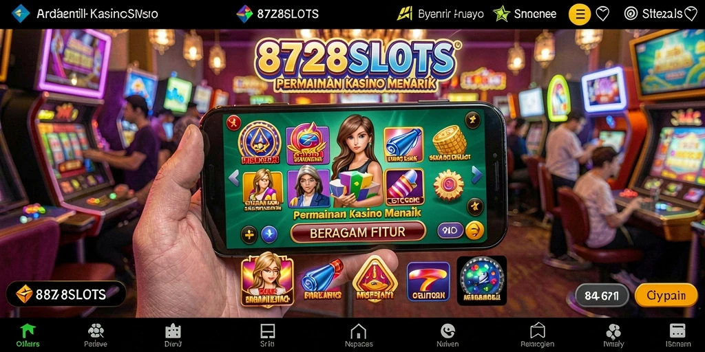Tampilan gameplay 8728SLOTS yang seru dan menarik.