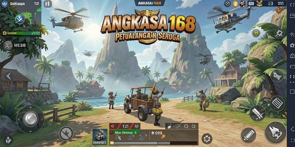 Screenshot gameplay ANGKASA168 menampilkan petualangan di dunia terbuka yang memukau.