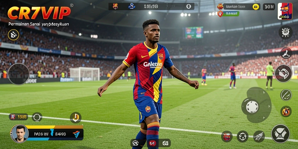Tampilan gameplay <strong>CR7VIP</strong> yang ceria dan menawan.
