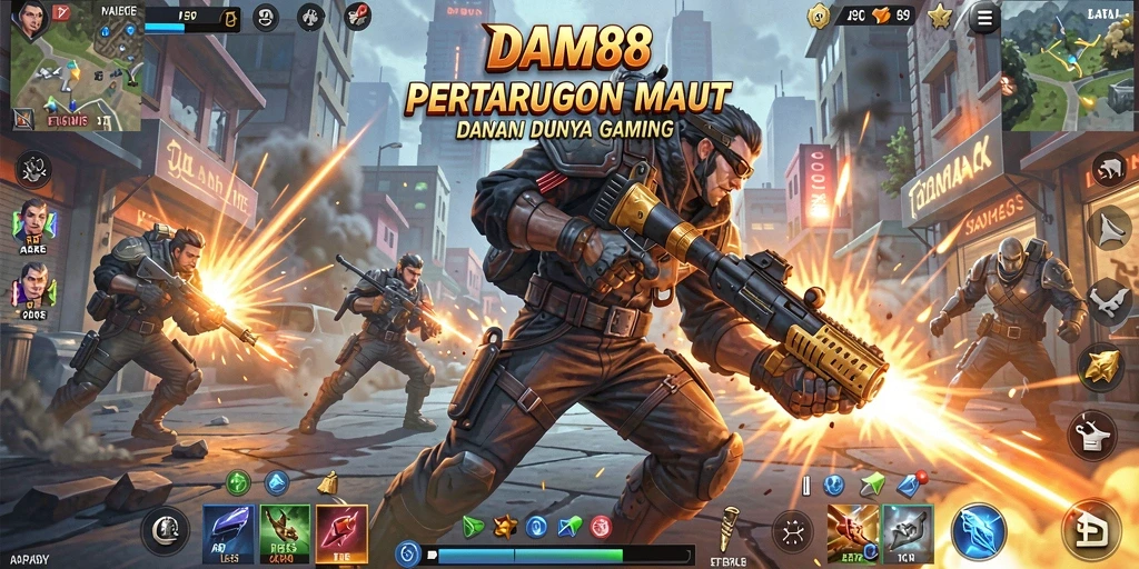 Tampilan gameplay <strong>DAM88</strong> yang intens dan menegangkan dalam pertempuran.