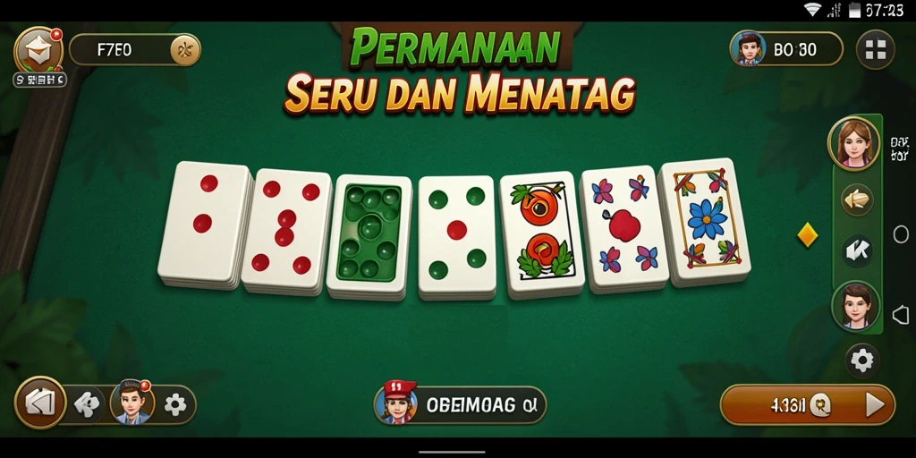 Tampilan gameplay yang menarik dari F7F7 dengan aksi domino.