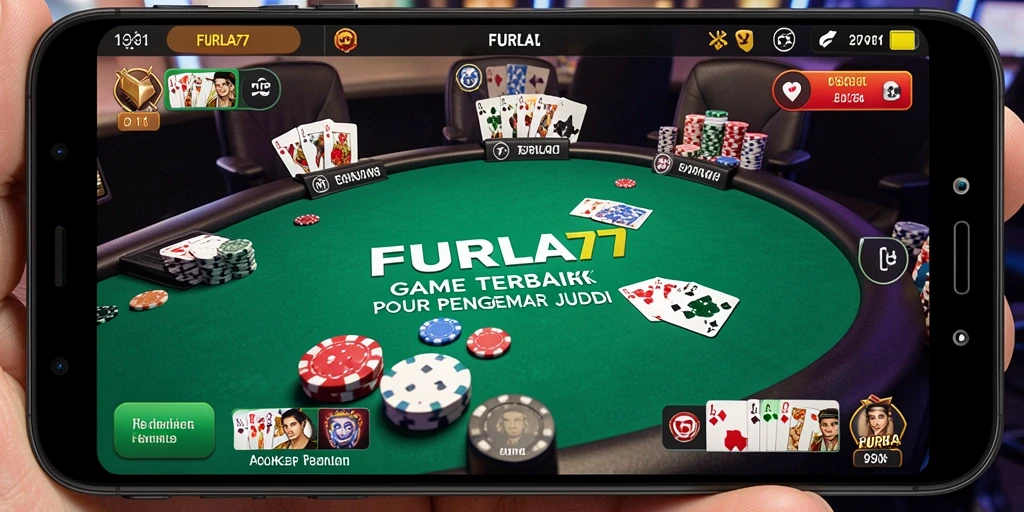 Tampilan gameplay Poker yang seru dan menarik di FURLA77.