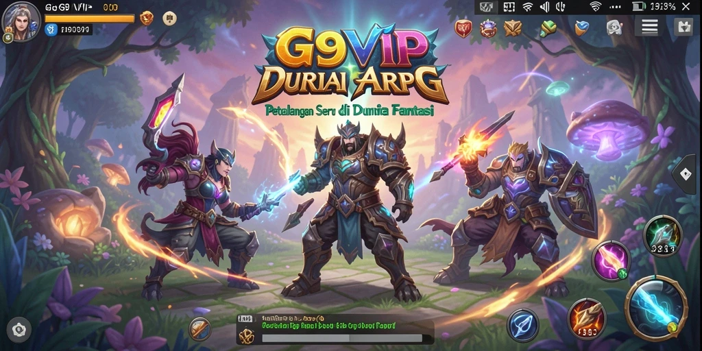 Tampilan gameplay seru dari G9VIP dengan aksi ARPG yang mendalam.