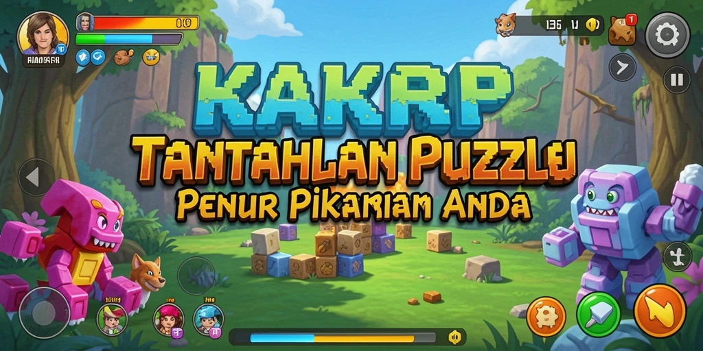 Tampilan screenshot menampilkan tantangan puzzle KAKRP yang menarik.