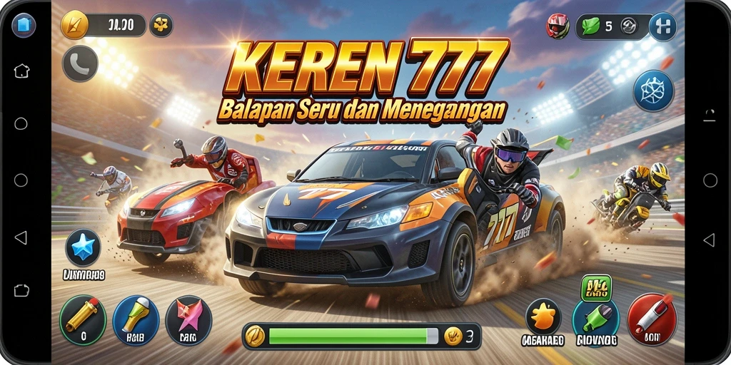 Gameplay mendebarkan KEREN777 dengan balapan yang menegangkan.
