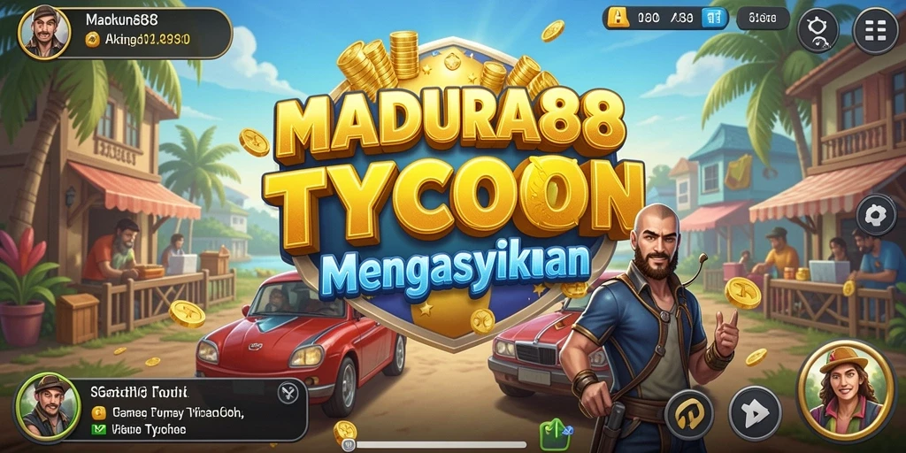 Tampilan gameplay menarik dalam MADURA88, menampilkan aksi manajemen bisnis.