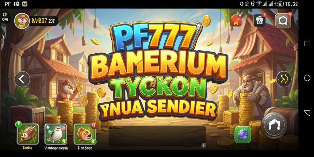 Screenshot utama PF777 menampilkan strategi gameplay Tycoon yang mendebarkan.