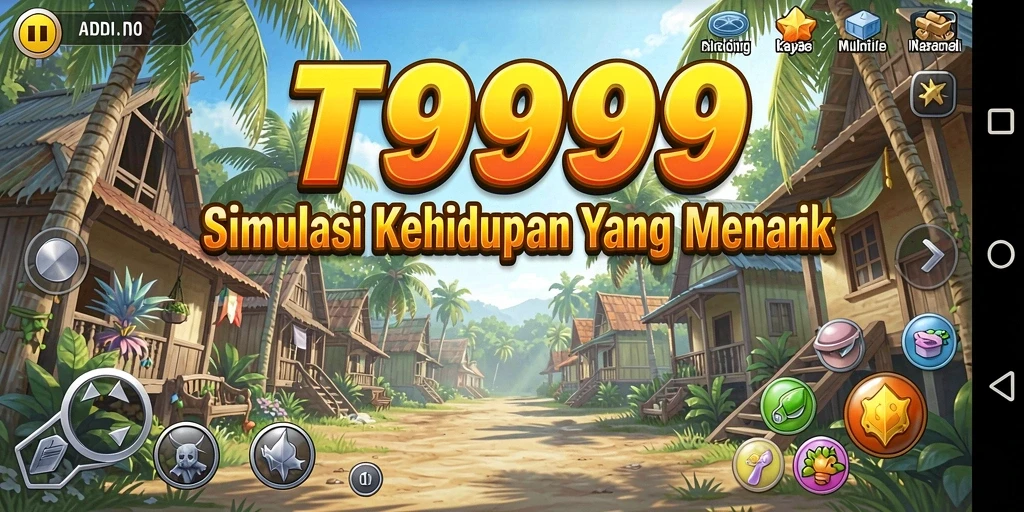Tampilan screenshot menunjukkan gameplay T9999 yang menarik dan interaktif.